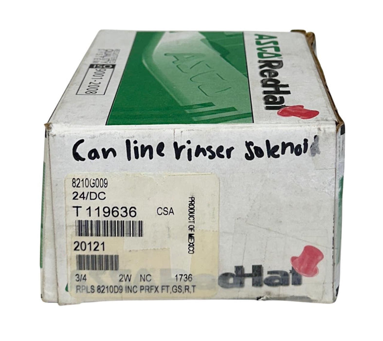 ASCO 8210G00924/DC / 8210G009 Red-Hat II SOLENOID VALVE 3/4'' 24VDC COIL NSMP