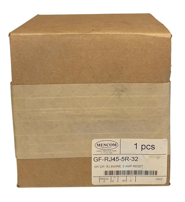 MENCOM GF-RJ45-5R-32 / GFRJ455R32 GFI DP RJ 8WIRE 5 AMP RESET CONNECTOR NSFS