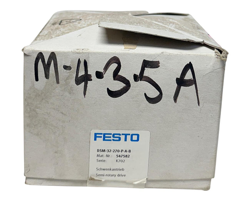 FESTO DSM-32-270-P-A-B / 547582 SEMI-ROTARY DRIVE DSM SERIES ACTUATOR 32mm NSMP
