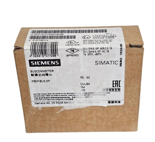 F/S SIEMENS 6ES7972-0BA52-0XA0 BUSCONNECTOR PROFIBUS DP 6ES79720BA520XA0