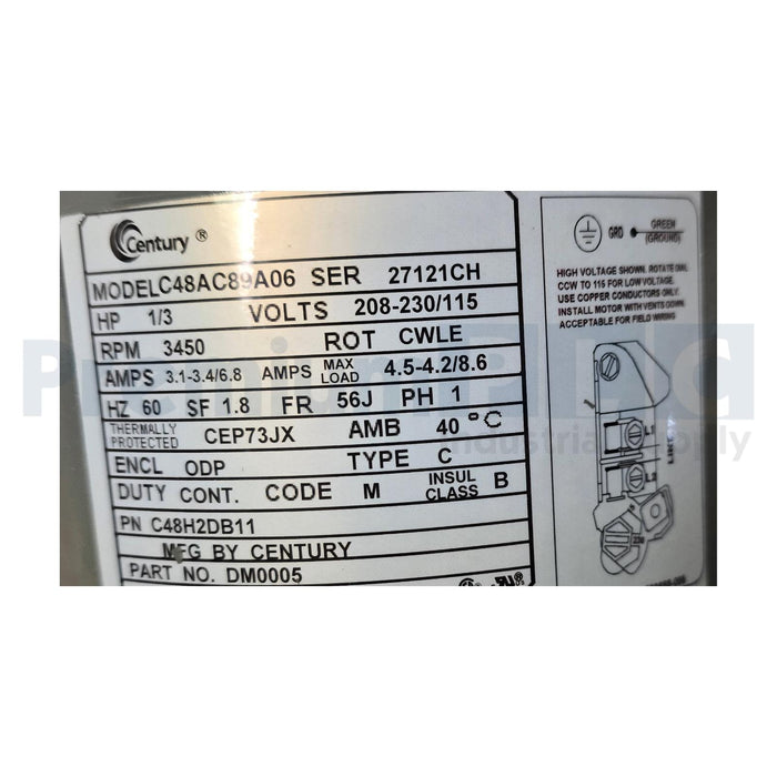 BELL & GOSSETT HOFFMAN 180001 WATCHMAN B-STYLE PUMP & MOTOR 1/3HP 9-20GPM NSMP