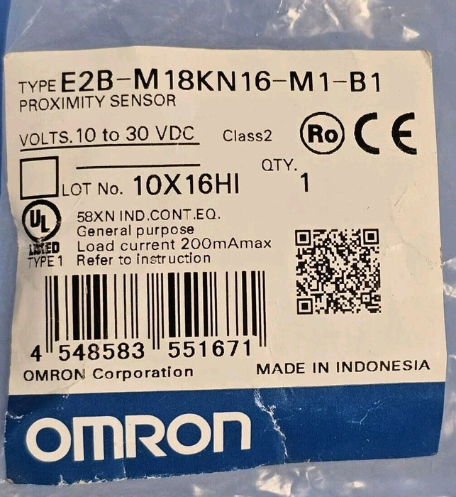NEW OMRON E2B-M18KN16-M1-B1 PROXIMITY SENSOR E2BM18KN16M1B1