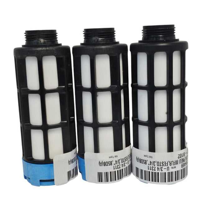 LOT OF 3 NEW FESTO U-3/4 SILENCERS 2311