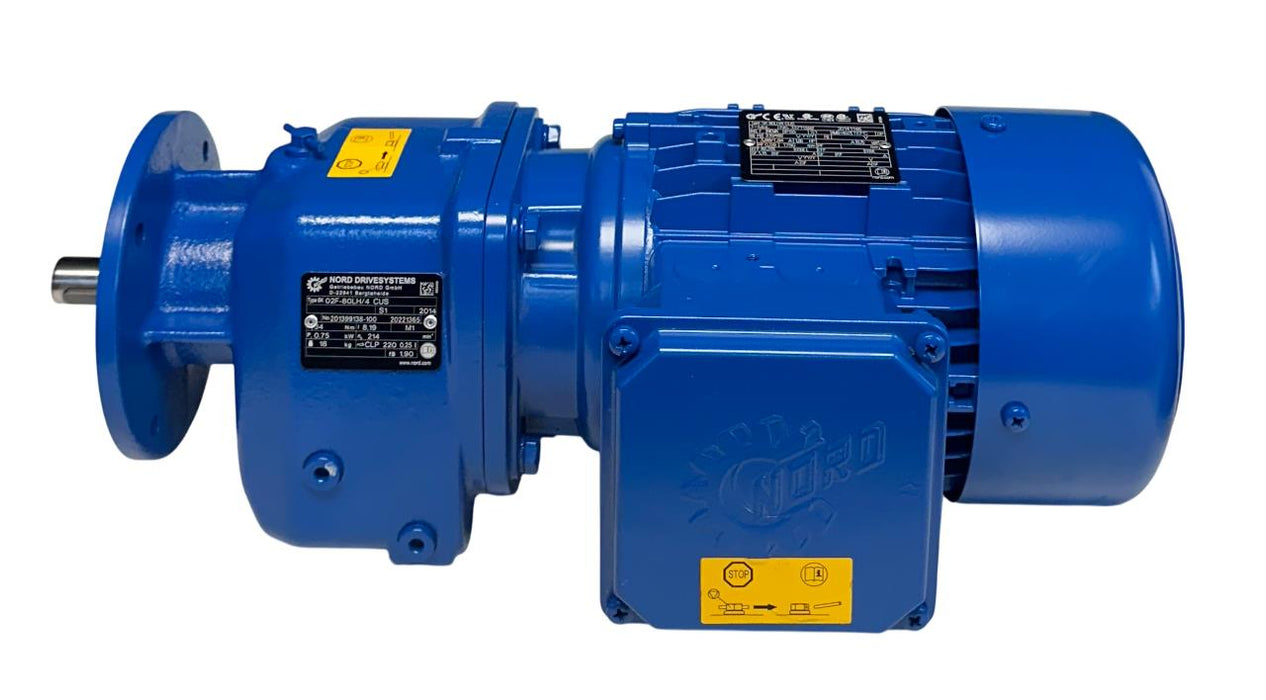 NORD SK 02F-80LH/4 CUS / SK 80LH/4 CUS GEAR MOTOR 24Nm 0.75kW/1HP 230/460V NSNP