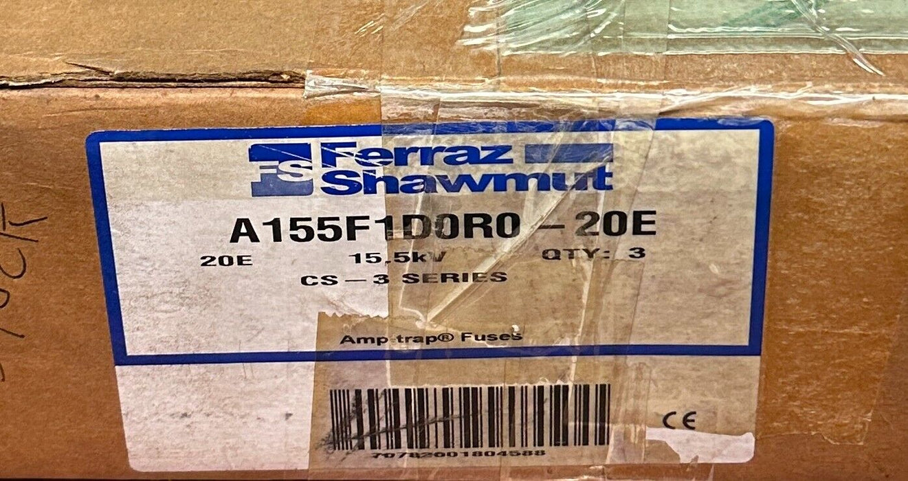 3 FERRAZ SHAWMUT A155F1D0R0-20E / A155F1D0R020E Amp-trap CS-3 SERIES 15.5kV NSMP