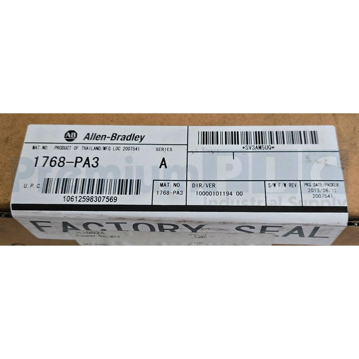 ALLEN BRADLEY 1768-PA3 /A CompactLogix POWER SUPPLY 120/240VAC IN 3.5A 24VDC F/S