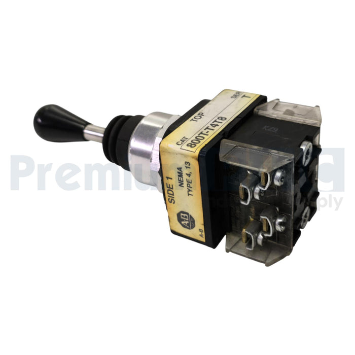 ALLEN BRADLEY 800T-T4T8AAXX /T NEMA TYPE 13 / 4-WAY TOGGLE SWITCH USED