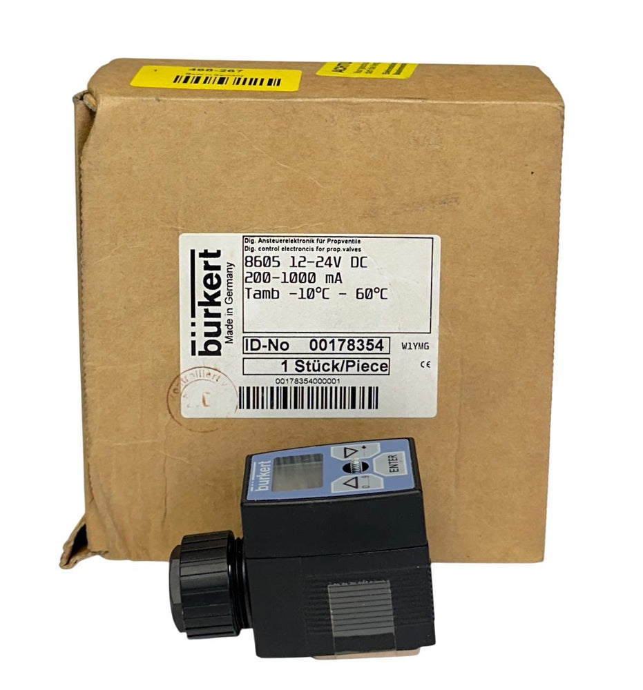 BURKERT 8605 12-24V DC / 00178354 DIGITAL CONTROL FOR PROP VALVE 12-24VDC NSMP