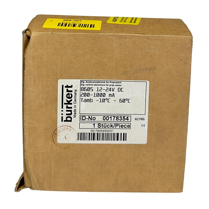 BURKERT 8605 12-24V DC / 00178354 DIGITAL CONTROL FOR PROP VALVE 12-24VDC NSMP