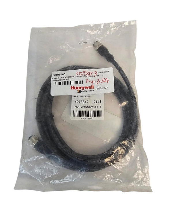 NEW SICK KD4-SIM123SM12-T18 CABLE EXTENSION 3M FEMALE-MALE M12 4PIN