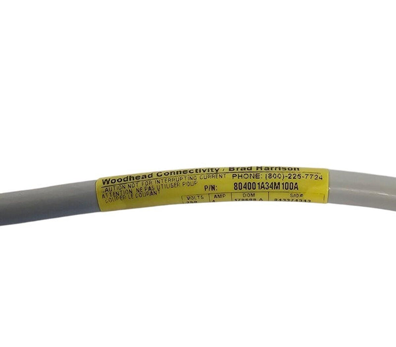 NEW MOLEX WOODHEAD 804001A34M100A MICRO-CHANGE CORDSET 1200652179