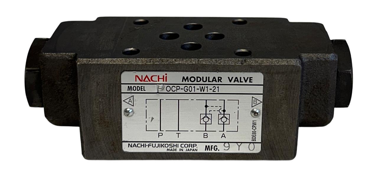 NACHI OCP-G01-W1-21 / OCPG01W121 HYDRAULIC MODULAR VALVE W/ CHECK NSNP
