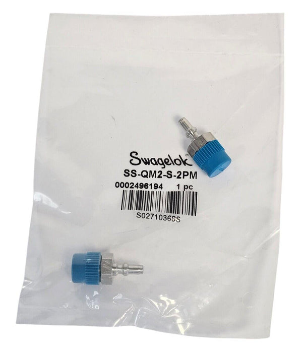 LOT OF 2 NEW SWAGELOK SS-QM2-S-2PM SS MINIATURE QUICK-CONNECT STEMS W/O VALVE