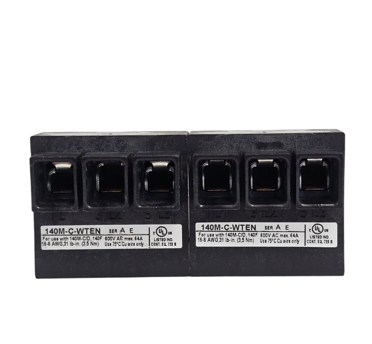 LOT OF 2 NEW ALLEN BRADLEY 140M-C-WTEN SER. A BUS BAR FEEDER TERMINALS