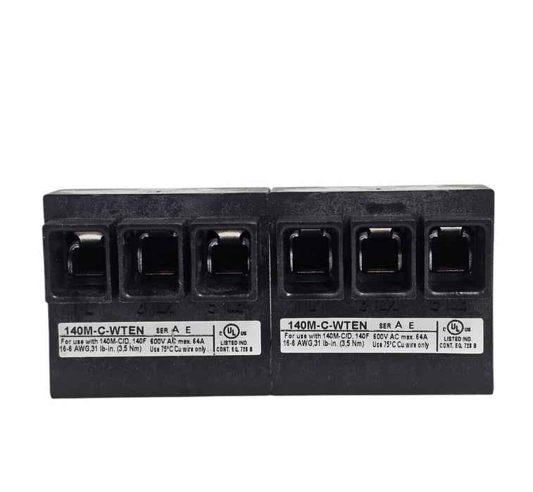 LOT OF 2 NEW ALLEN BRADLEY 140M-C-WTEN SER. A BUS BAR FEEDER TERMINALS