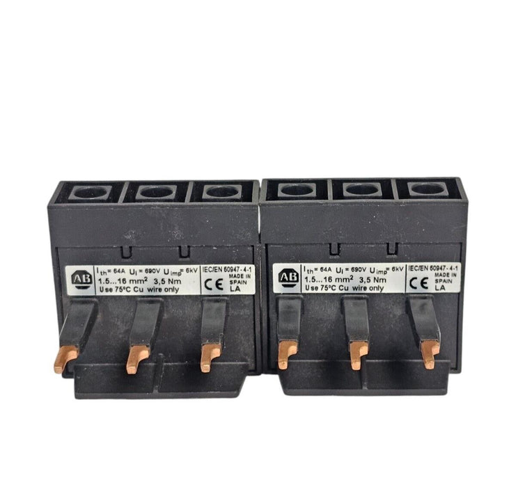 LOT OF 2 NEW ALLEN BRADLEY 140M-C-WTEN SER. A BUS BAR FEEDER TERMINALS