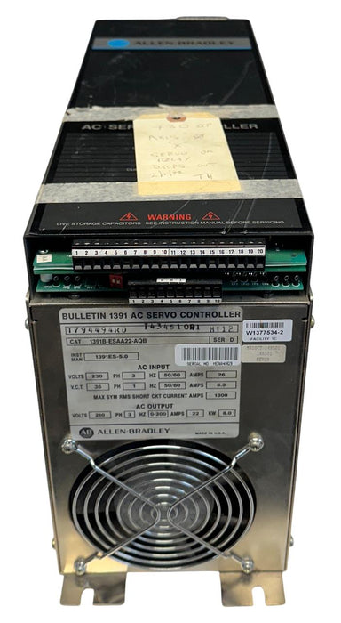 For Parts ALLEN BRADLEY 1391B-ESAA22-AQB /D AC SERVO CONTROLLER 8kW 22A 3PH