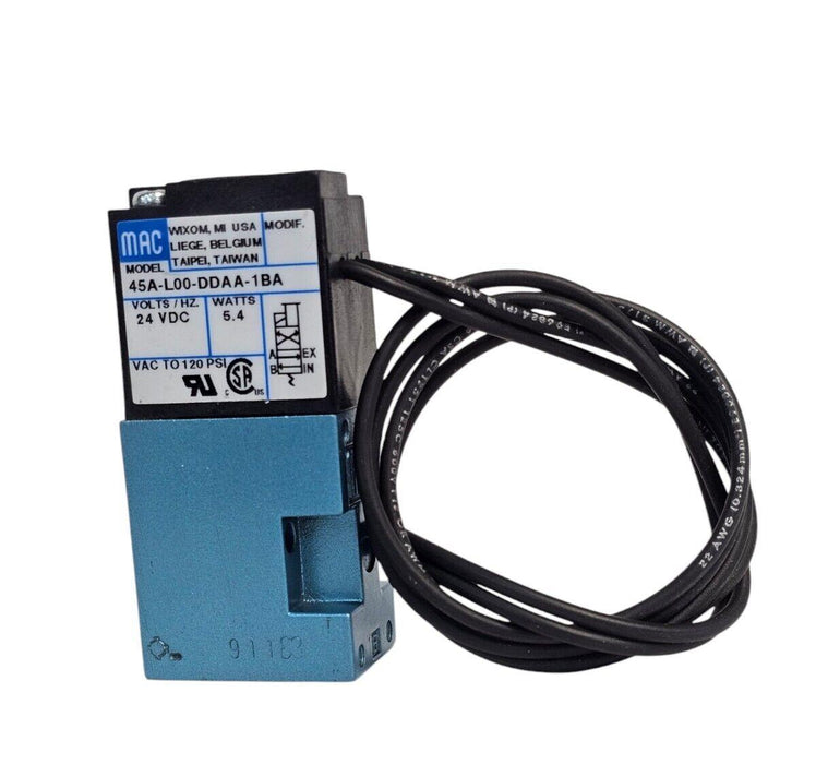 MAC 45A-L00-DDAA-1BA SOLENOID VALVE 45AL00DDAA1BA 24V 5.4W
