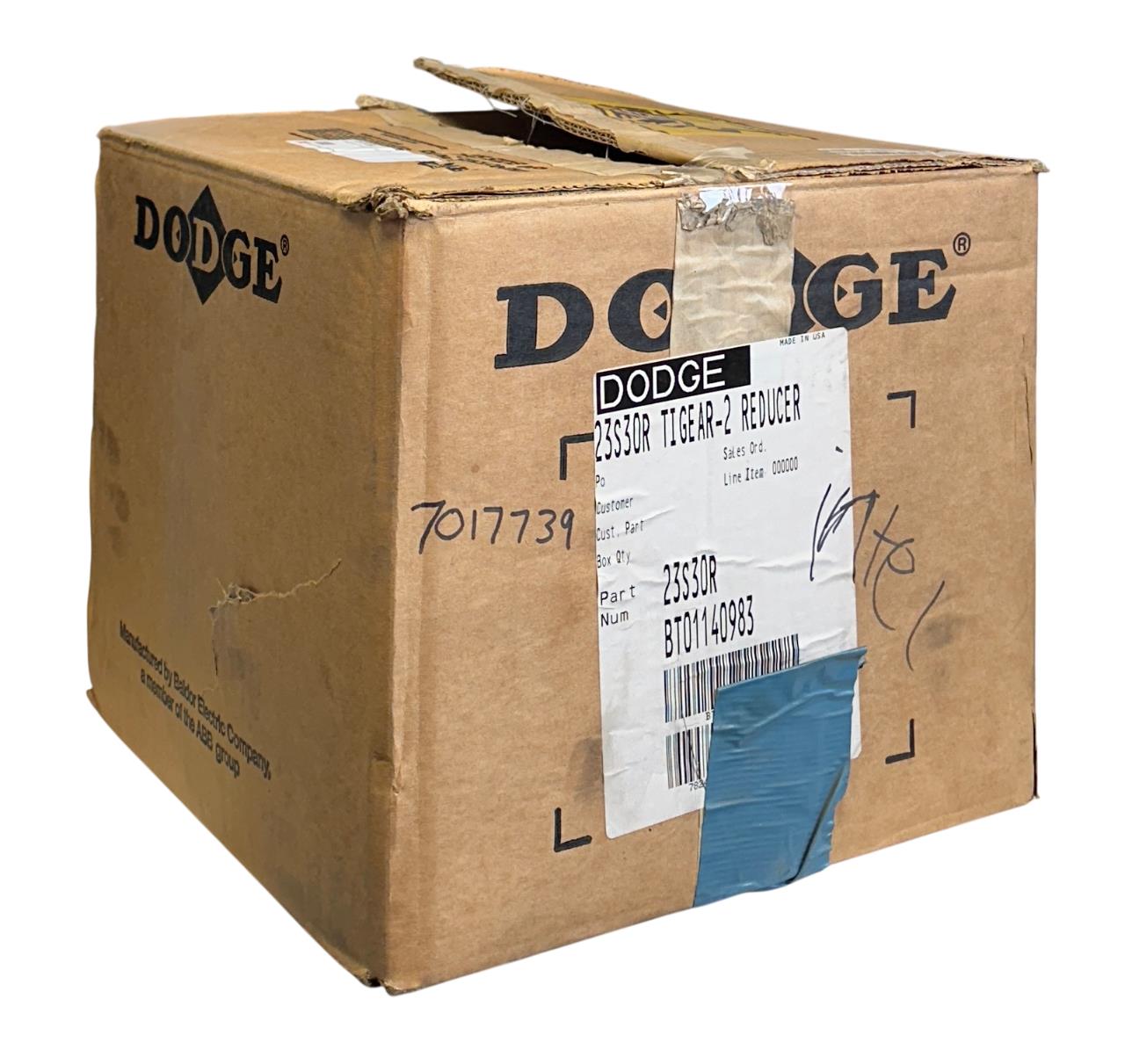 DODGE 23S30R TIGEAR-2 RIGHT-ANGLE WORM GEAR REDUCER 30:1 RATIO 1.42HP MAX NSMP