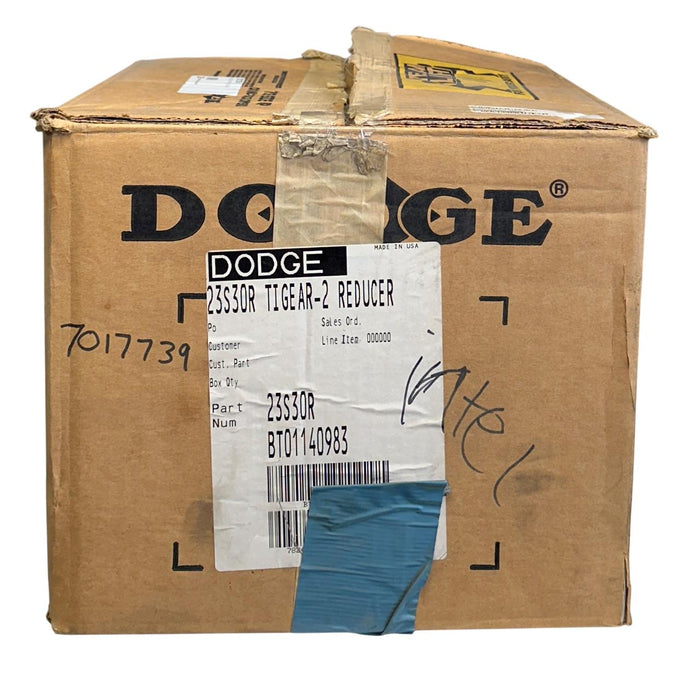 DODGE 23S30R TIGEAR-2 RIGHT-ANGLE WORM GEAR REDUCER 30:1 RATIO 1.42HP MAX NSMP