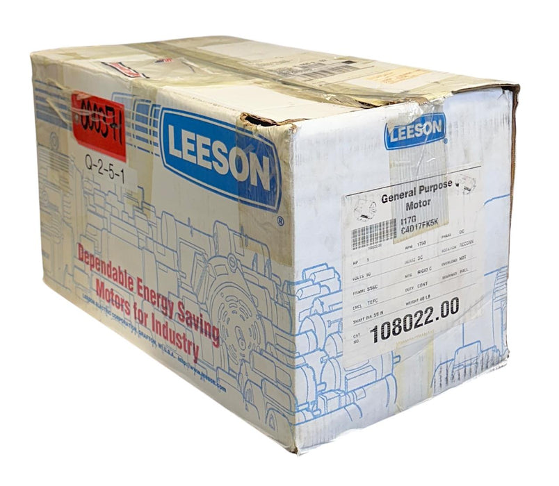 LEESON 108022.00 / C4D17FK5K GENERAL PURPOSE MOTOR 1HP 90VDC 5/8'' SHAFT NSMP