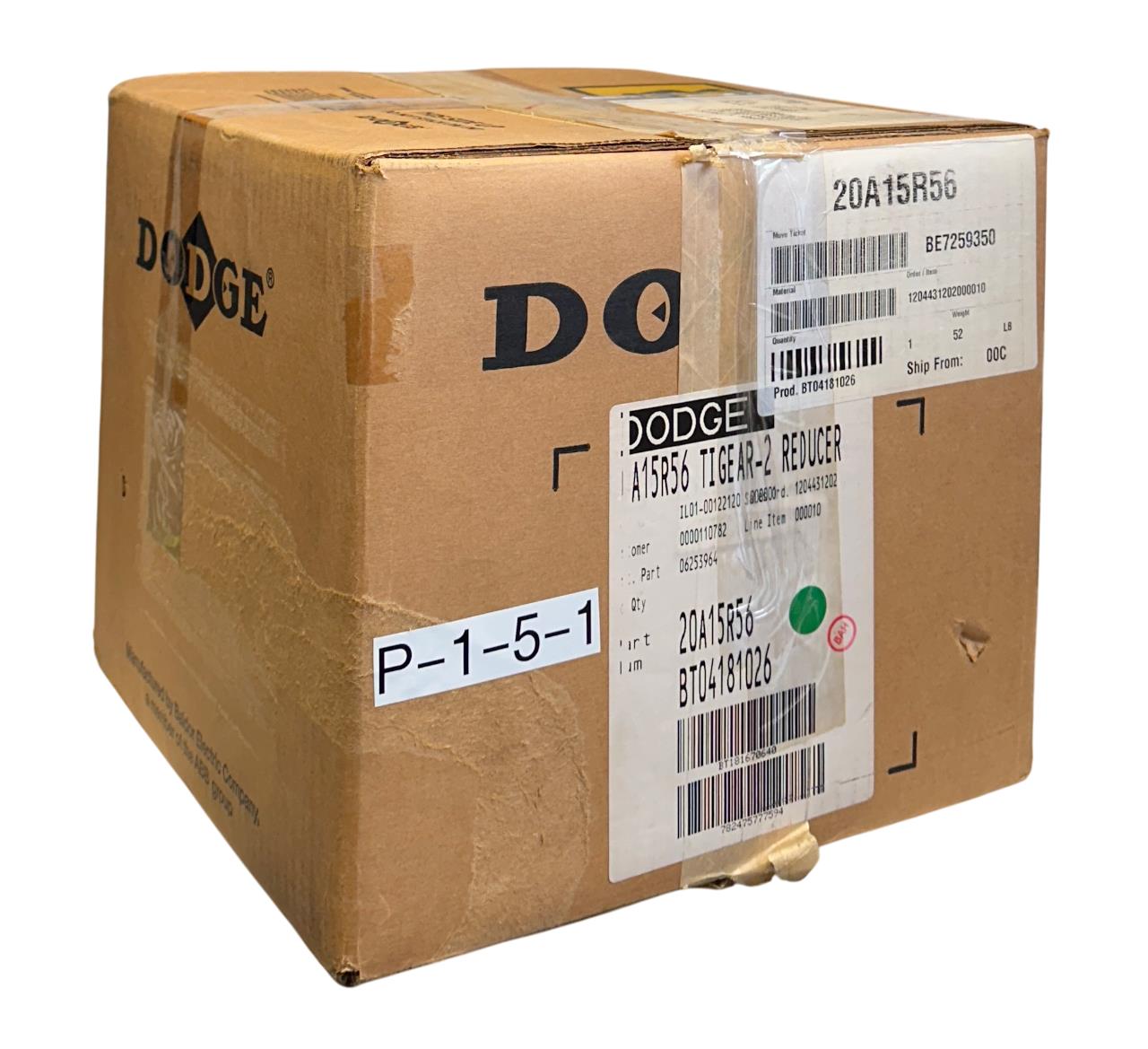 DODGE 20A15R56 TIGEAR-2 REDUCER 15:1 GEAR RATIO 1.69HP MAX RIGHT HAND NSMP