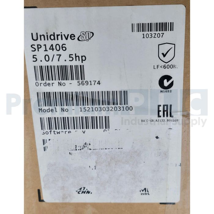 EMERSON CONTROL TECHNIQUES SP1406 SP5.5T UNIDRIVE SP AC DRIVE 5.0/7.5HP NSMP