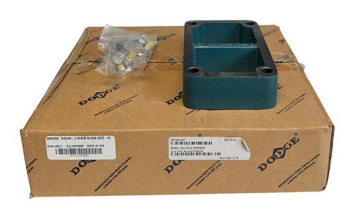 DODGE BALDOR 20RISER / 21134200 / TIGEAR-2 RISER BLOCK SIZE 20 BT05140317 NSMP