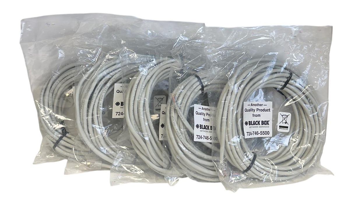 5 BLACK BOX CBCC183924 / EYP-Q RJ-45 NETWORK CABLES 25' RJ45-RJ45 NSFS