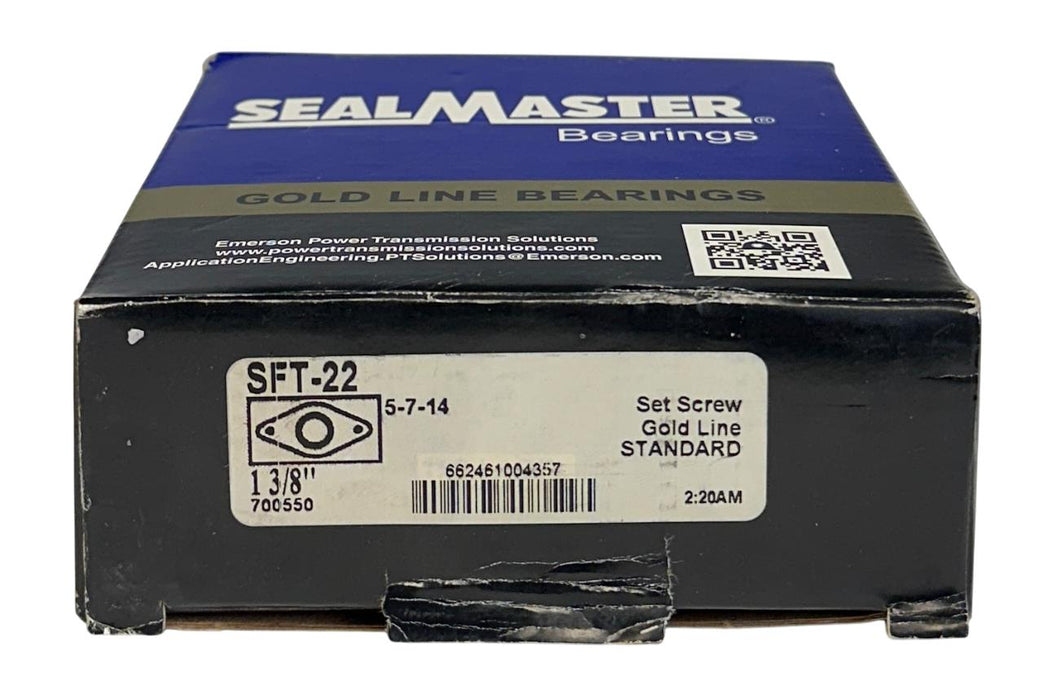 SEALMASTER SFT-22 / 700550 GOLD LINE STANDARD 2-BOLT FLANGE BEARING 1-3/8'' NSMP