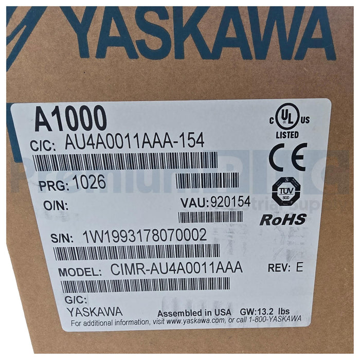 MAGNETEK YASKAWA 4009-VG+S4 IMPULSE VG+ SERIES 4 VFD 460V 5HP CIMR-AU4A0011AAA