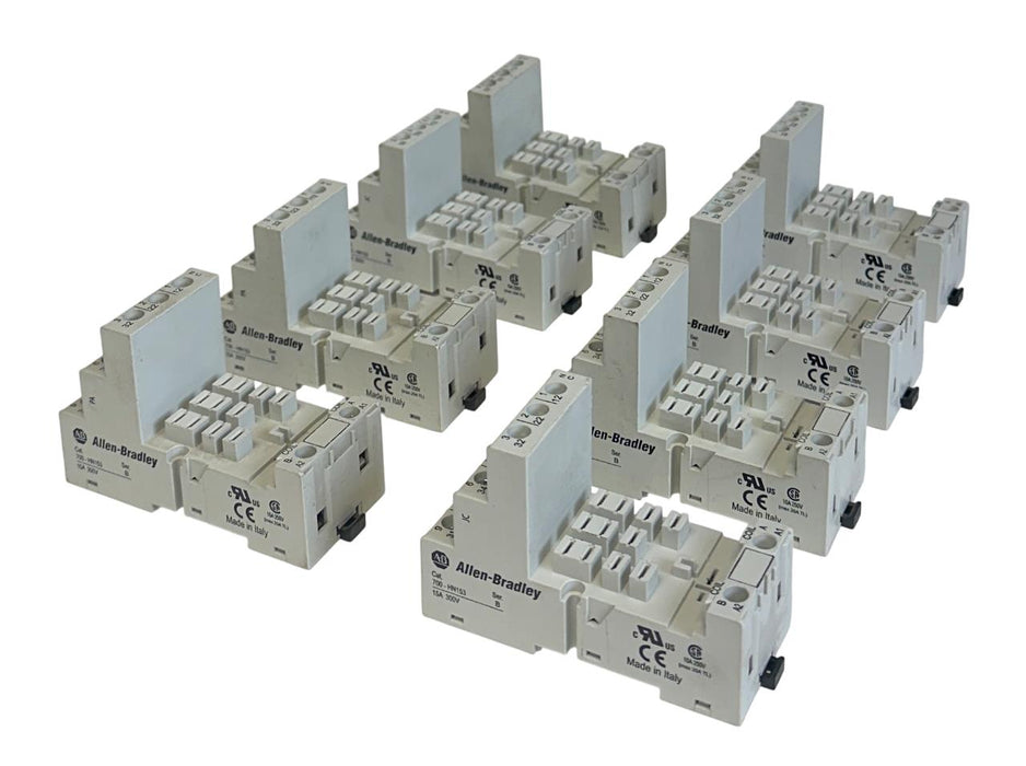 8 ALLEN BRADLEY 700-HN153 /B BULLETIN 700 TIMING RELAY SOCKETS 15A 300V USNP