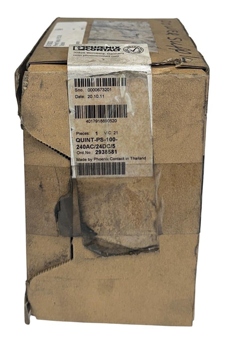 PHOENIX CONTACT QUINT-PS-100-240AC/24DC/5 / 2938581 POWER SUPPLY 24VDC OUT NSMP