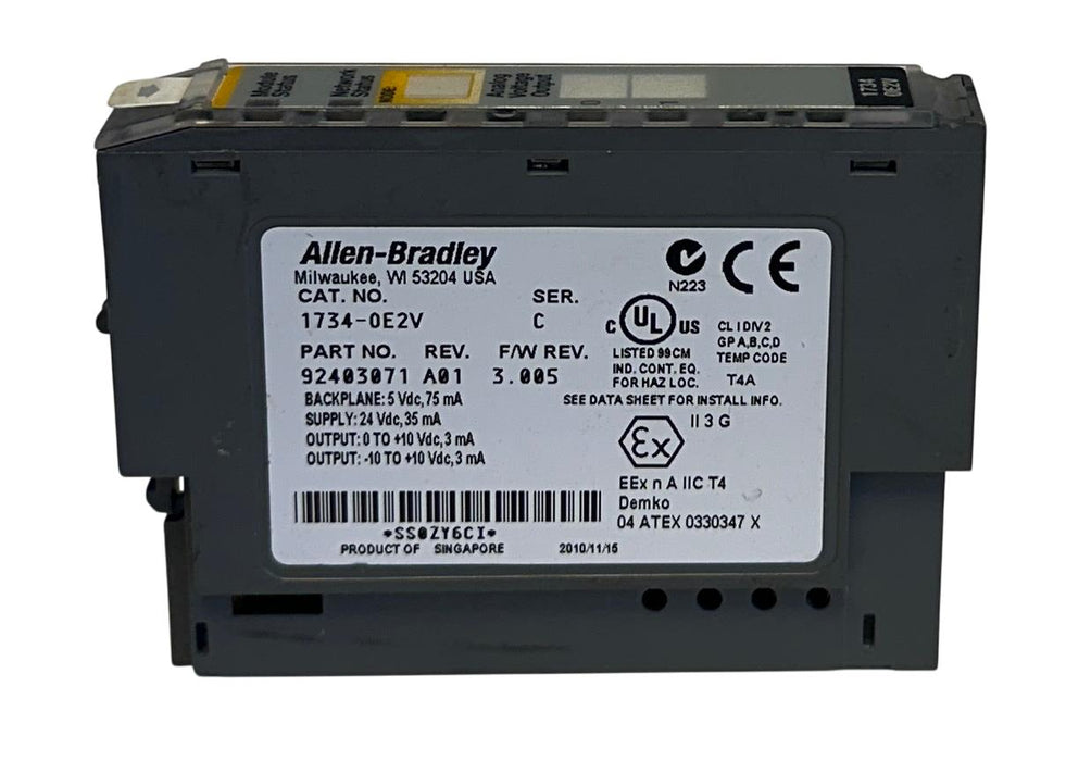 ALLEN BRADLEY 1734-OE2V /C POINT I/O 2-CHNL ANALOG OUTPUT MODULE 1734OE2V USNP
