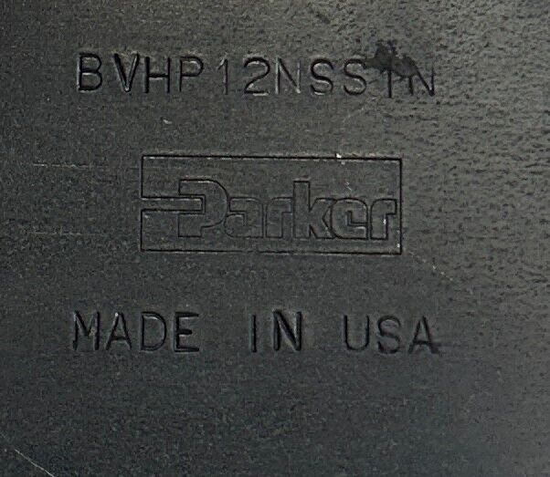PARKER BVHP12NSS1N 2-WAY HIGH PRESSURE BALL VALVE BV SERIES 17-347 6000PSI NSNP