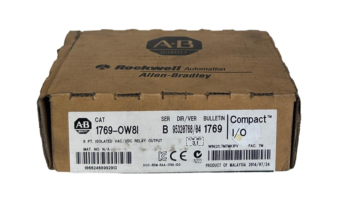 ALLEN BRADLEY 1769-OW8I /B CompactLogix 8-PT ISOLATED RELAY OUTPUT 1769OW8I NSMP