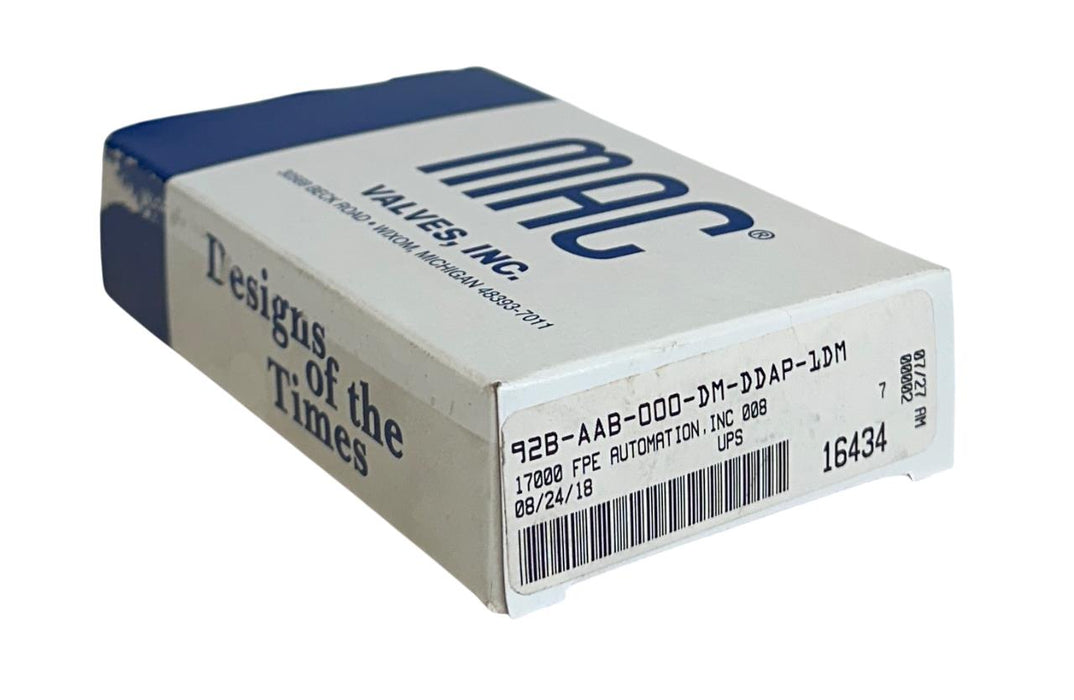MAC 92B-AAB-000-DM-DDAP-1DM / 92BAAB000DMDDAP1DM SOLENOID VALVE 24VDC NSMP