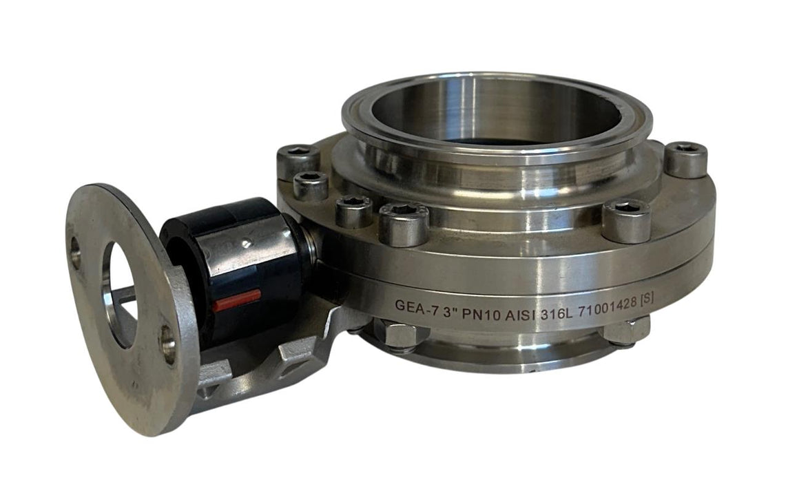 GEA GEA-7 3'' PN10 AISI 316L 788 FLANGE BUTTERFLY VALVE DN25-100 1''-4'' OD USNP