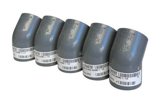5 SPEARS 817-015C / 817015C CPVC 45 DEGREE ELBOWS 1-1/2'' SCH80 GRAY NSNP