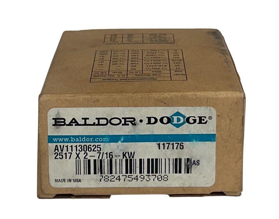 BALDOR DODGE 2517X2-7/16-KW / 117176 TAPER-LOCK BUSHING 2-7/16'' BORE NSMP