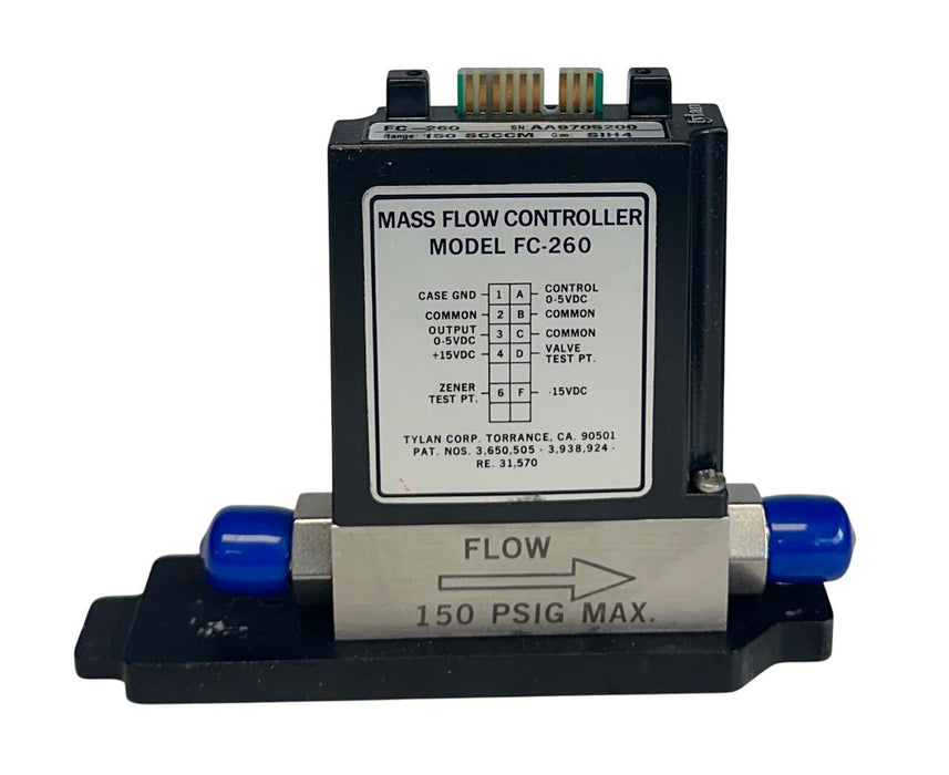 TYLAN FC-260 / FC260 260 SERIES MASS FLOW CONTROLLER 150SCCCM SIH4 USNP