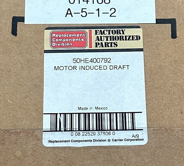 CARRIER 50HE400792 MOTOR INDUCED DRAFT ASSEMBLY OEM NSFS