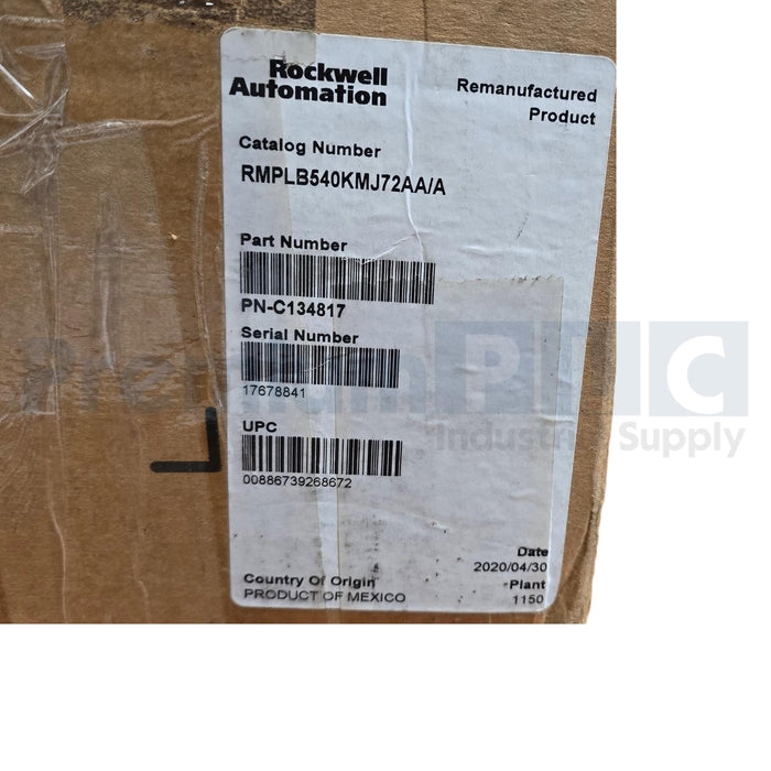 ALLEN BRADLEY MPL-B540K-MJ72AA /A KINETIX MPL 480V AC ROTARY SERVO MOTOR REMAN.