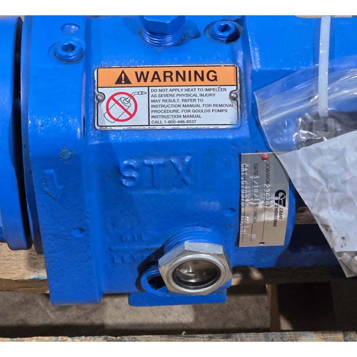 GOULDS PUMPS 3196 1.50X3-8 6" 316 SS CENTRIFUGL PUMP 3196STX-1.5X3-8 REPAIRED