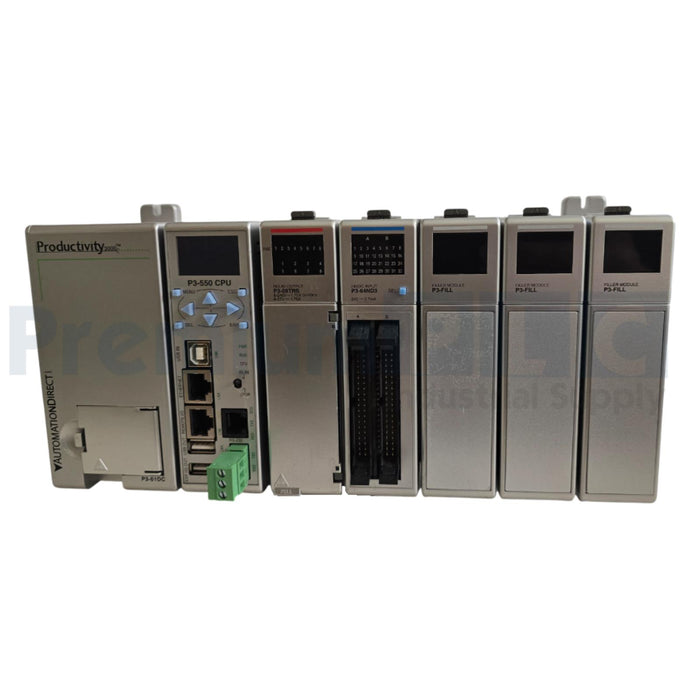 AUTOMATION DIRECT P3-05B Productivity3000 BASE W/P3-550, P3-08TRS, P3-64ND3 NUPI