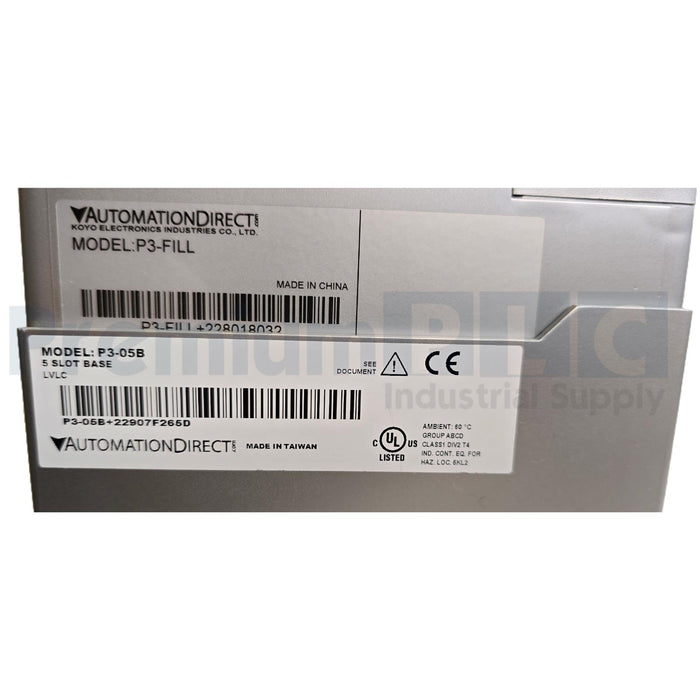 AUTOMATION DIRECT P3-05B Productivity3000 BASE W/P3-550, P3-08TRS, P3-64ND3 NUPI