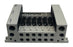 SMC VVSQC41-0603FSD0 / VVSQC410603FSD0 PNEUMATIC VALVE MANIFOLD BASE 6-SLOT NSNP