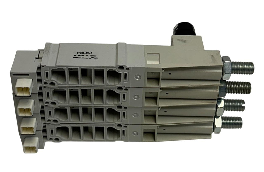 4 SMC SY50M-N0-P / SY50MN0P PNEUMATIC PRESSURE REGULATORS W/ GAUGE 1-PORT NSNP