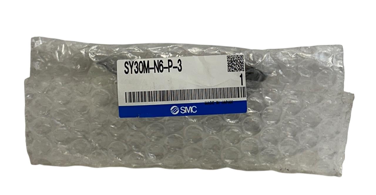 SMC SY30M-N6-P-3 / SY30MN6P3 PNEUMATIC PRESSURE REGULATOR W/ GAUGE 3POS NSMP