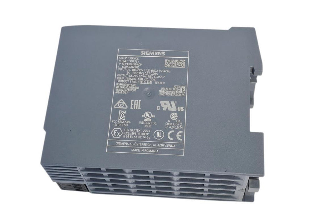 SIEMENS 6EP1332-5BA00 SITOP PSU100C POWER SUPPLY 24 VDC